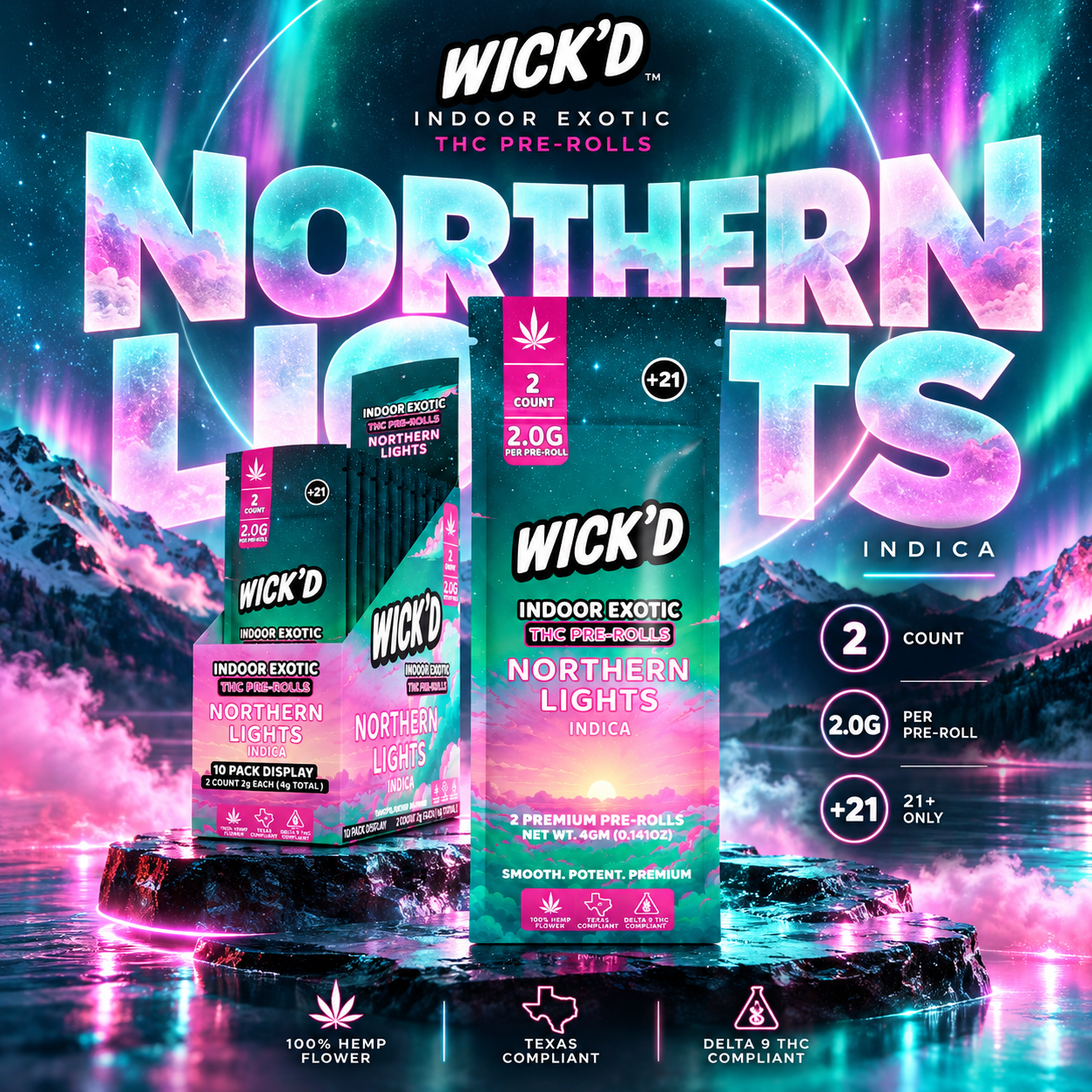 Northern Lights · Indoor Exotic Pre-rolls.