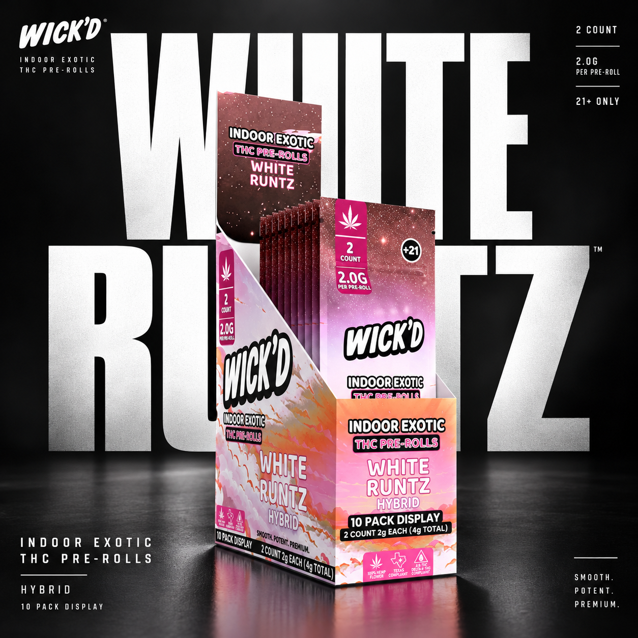 WICK’D Indoor Exotic THC Pre-rolls product artwork